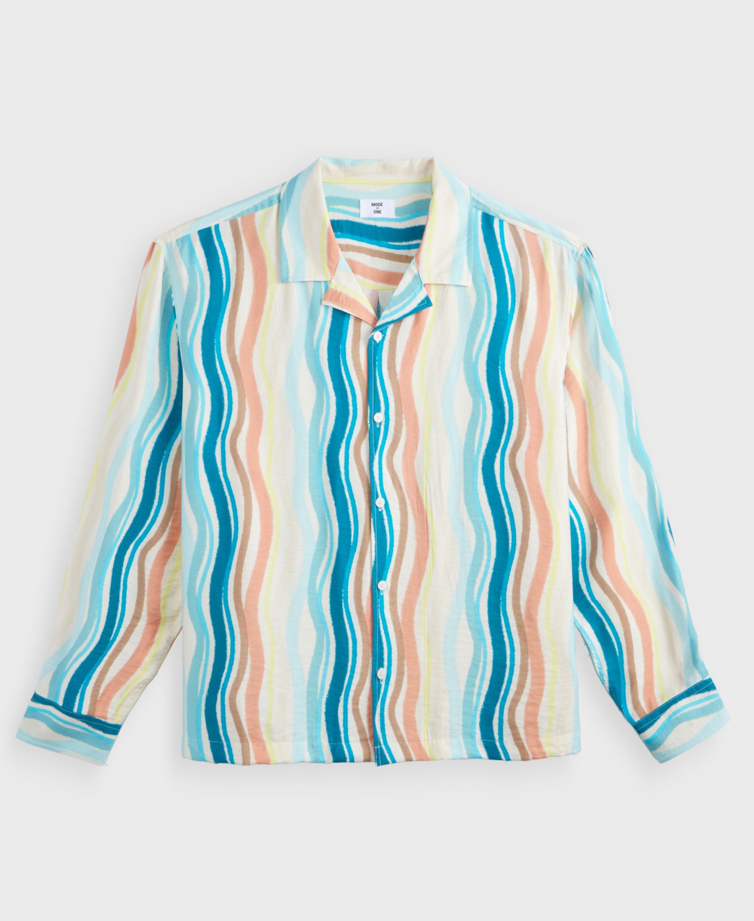 Men's Wave Stripe Long Sleeve Shirt