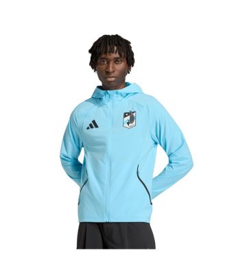Men's Light Blue Minnesota United FC Tiro Travel Full-Zip Hooded Windbreaker Jacket