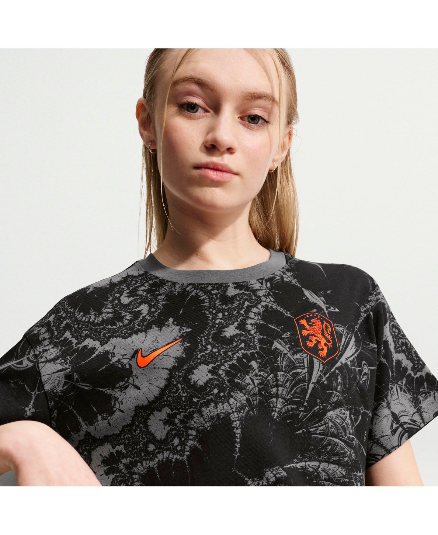 Детская футболка Nike Gray Netherlands National Team Allover Print — фото 5