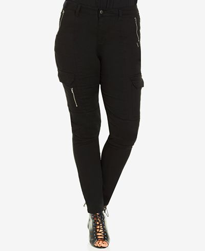 City Chic Plus Size Skinny Cargo Pants