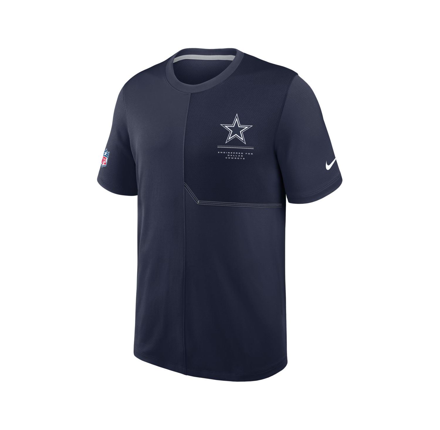 Men's Navy Dallas Cowboys Sideline UV Dri-FIT Coaches T-Shirt