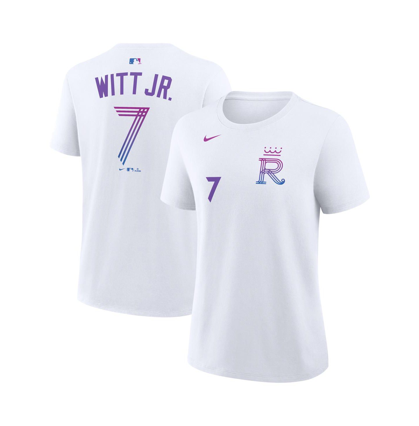 Женская футболка Nike Bobby Witt Jr. White Kansas City Royals 2026 City Connect Name & Number — фото 1