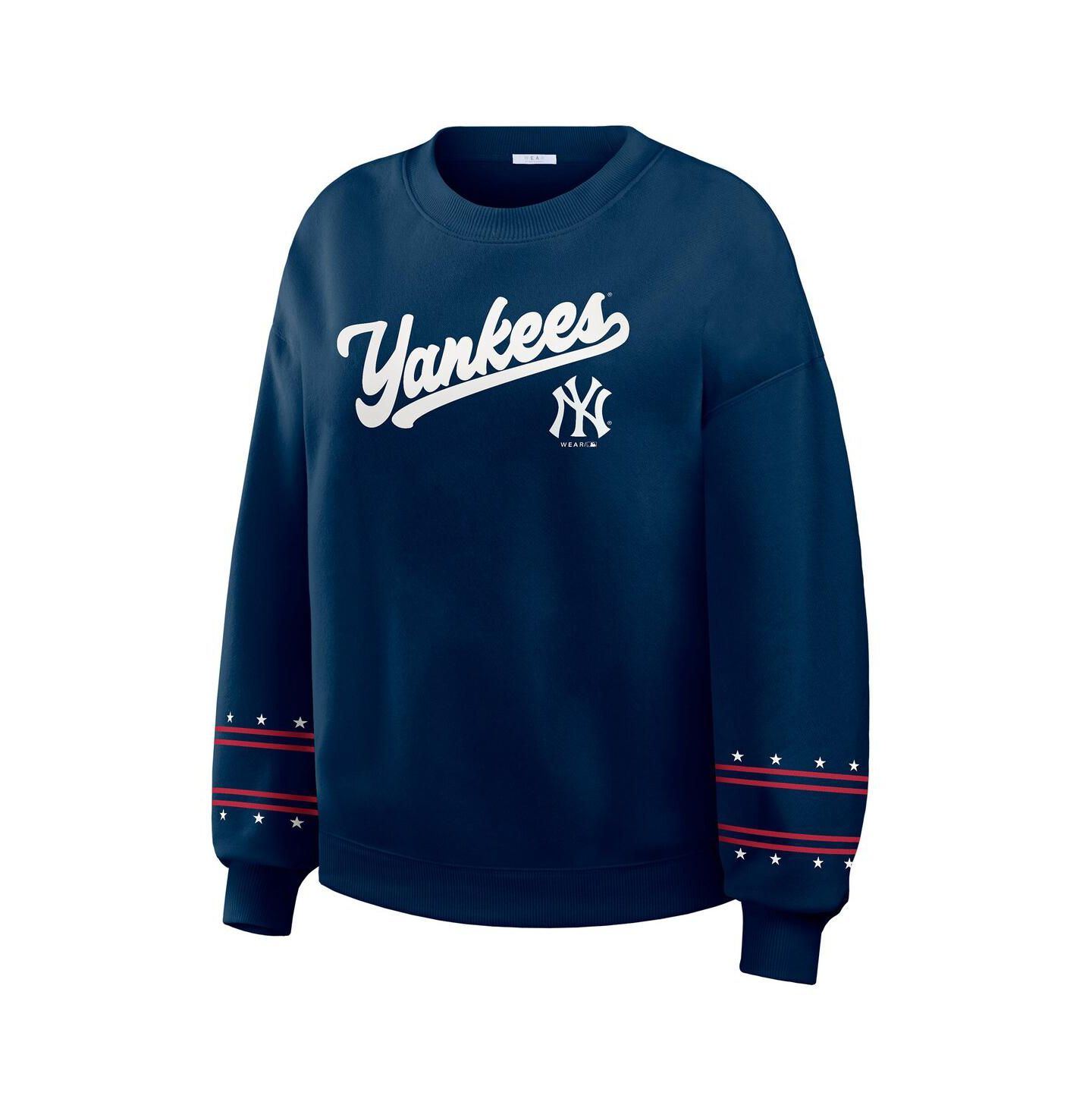 Женский флисовый свитшот Wear by Erin Andrews New York Yankees Americana, тёмно-синий — фото 3