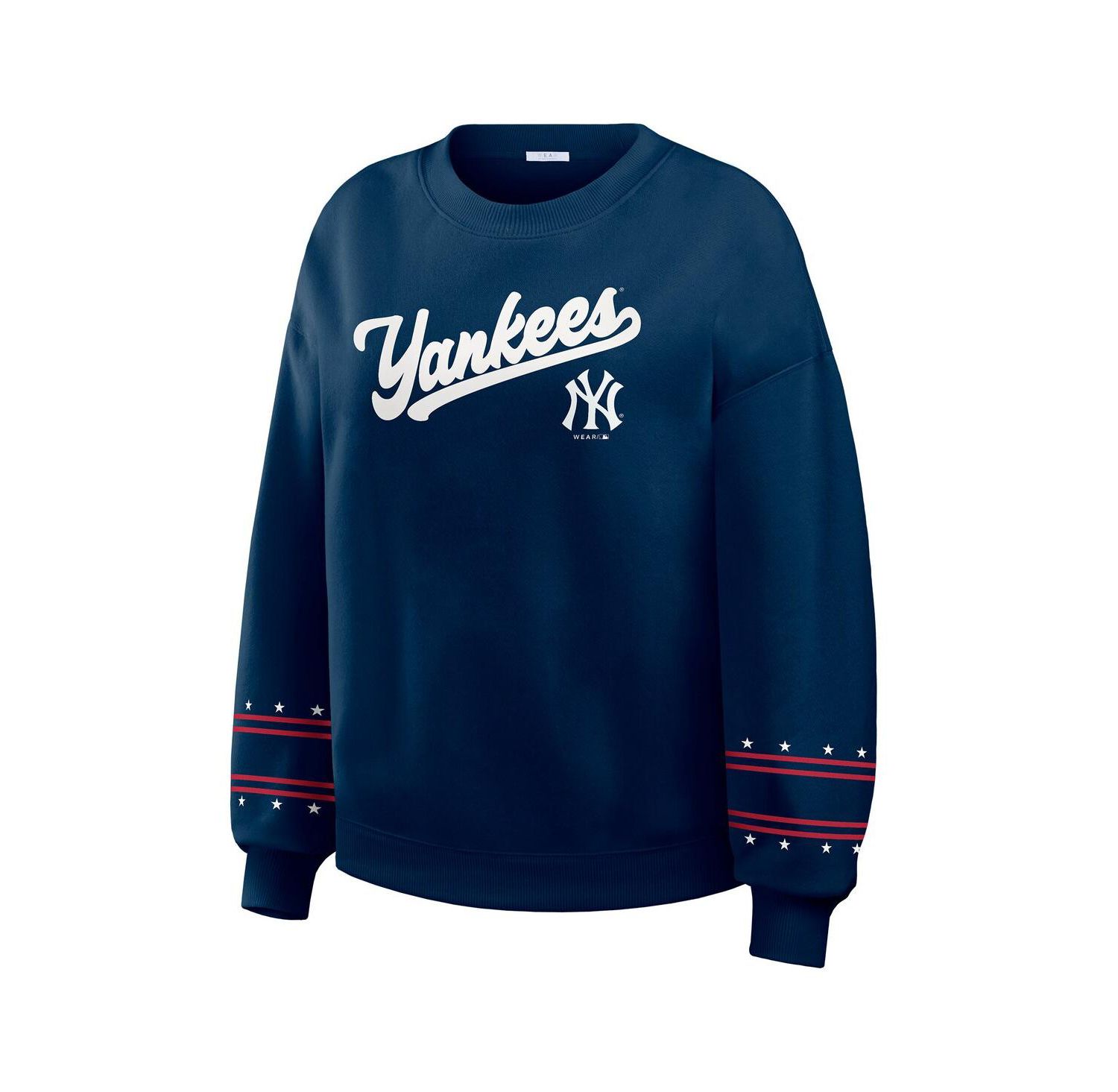 Women's Navy New York Yankees Americana Heavyweight Fleece Sweatshirt