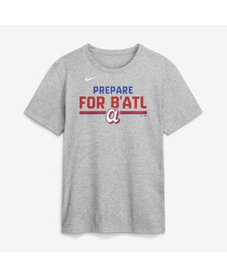 Men's &nbsp;Heather Gray Atlanta Braves 2026 City Connect Stacked Team Phrase T-Shirt