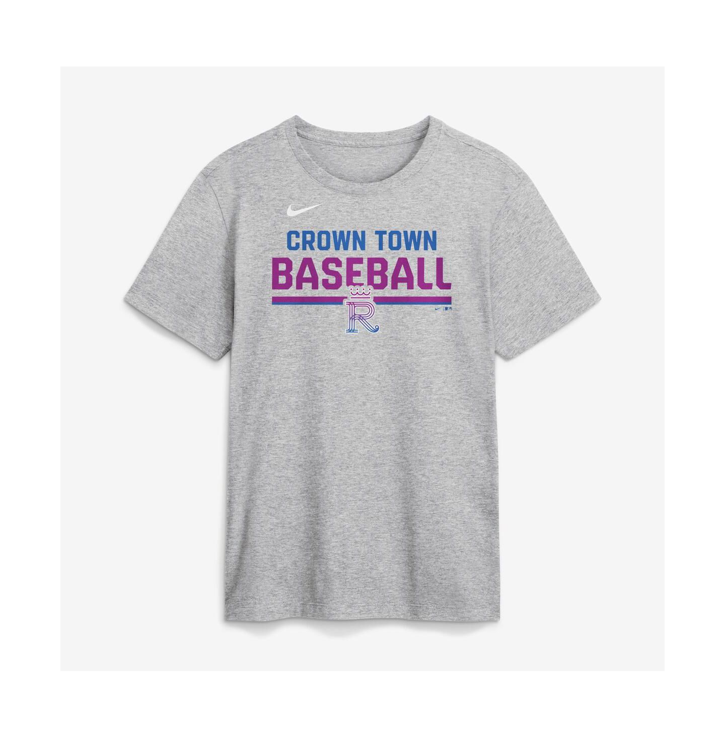 Мужская футболка Nike Heather Gray Kansas City Royals 2026 City Connect Stacked Team Phrase — фото 1