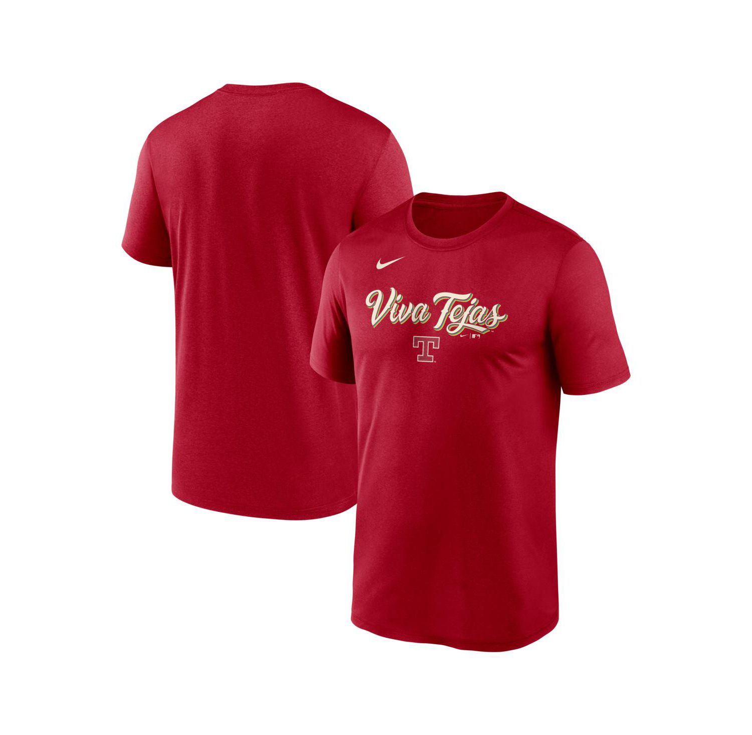 Men's Red Texas Rangers 2026 City Connect Team Phrase Script Dri-FIT T-Shirt