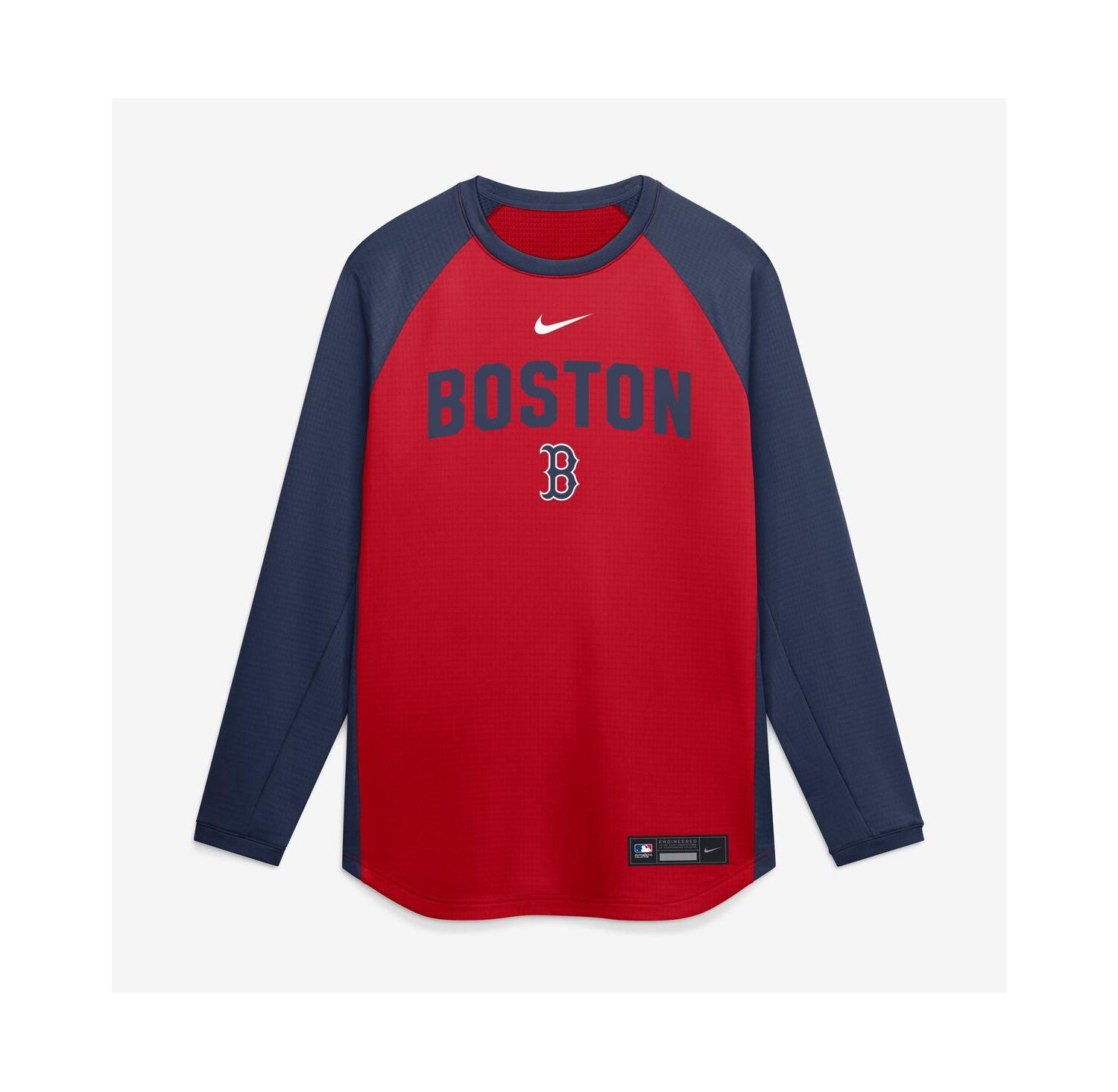 Men's Red Boston Red Sox Authentic Collection Raglan Dri-FIT Sweatshirt