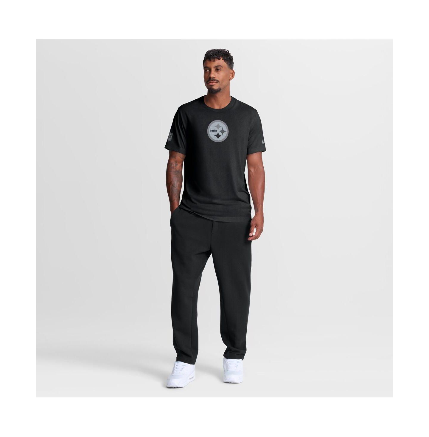 Мужская футболка Nike Black Pittsburgh Steelers Sideline Lead The Charge Legend Dri-FIT — фото 3
