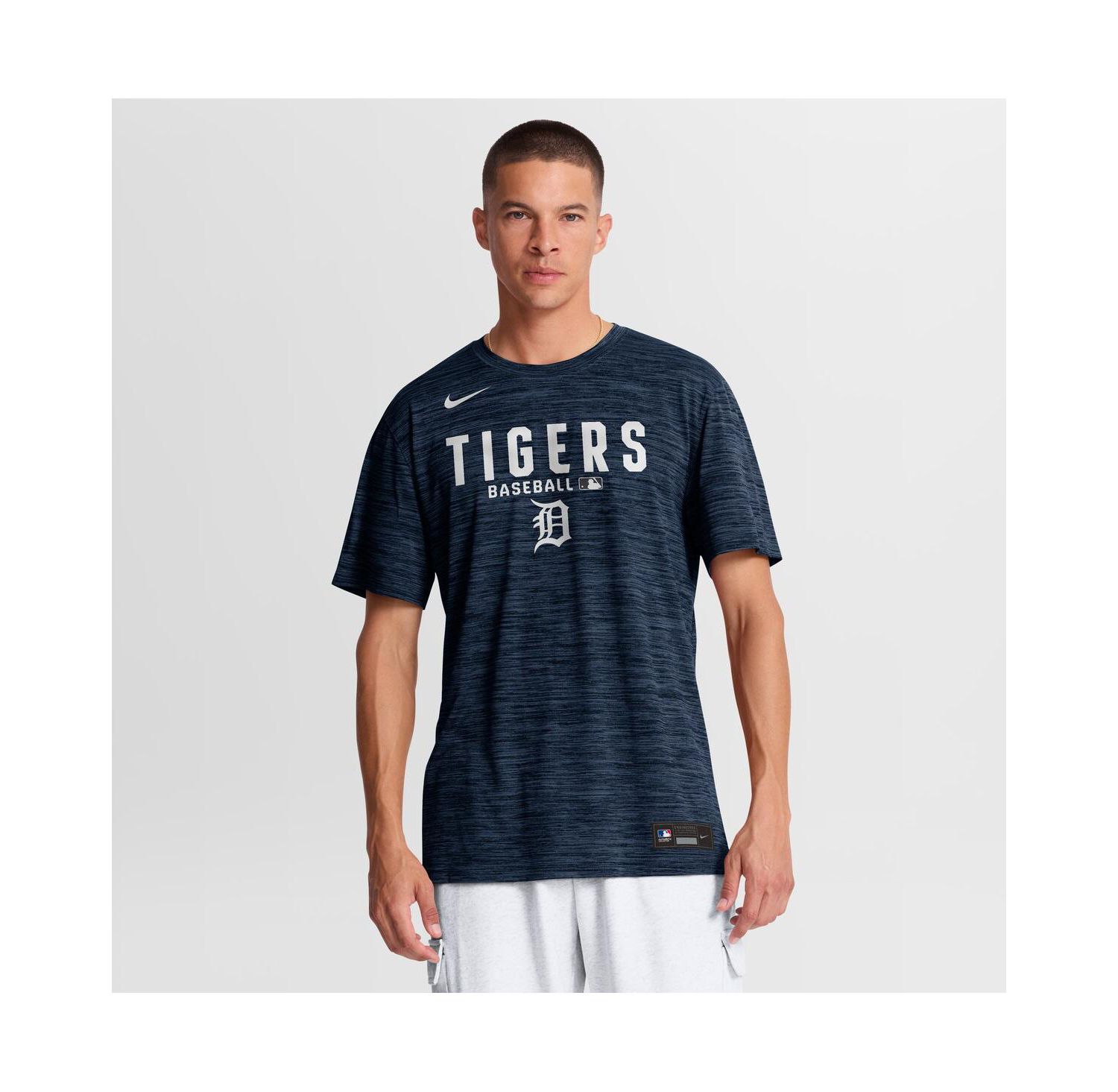 Men's Navy Detroit Tigers Authentic Collection Velocity Dri-FIT T-Shirt