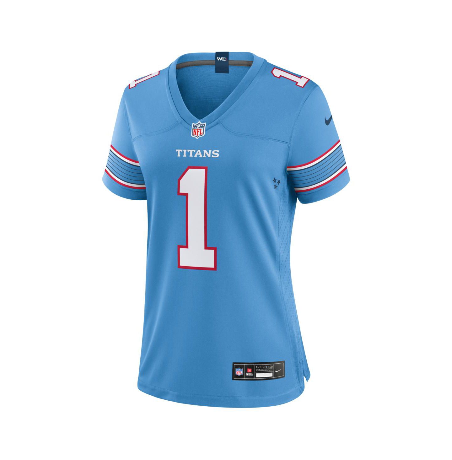 Женский топ Nike Cameron Ward Light Blue Tennessee Titans Game Jersey — фото 3