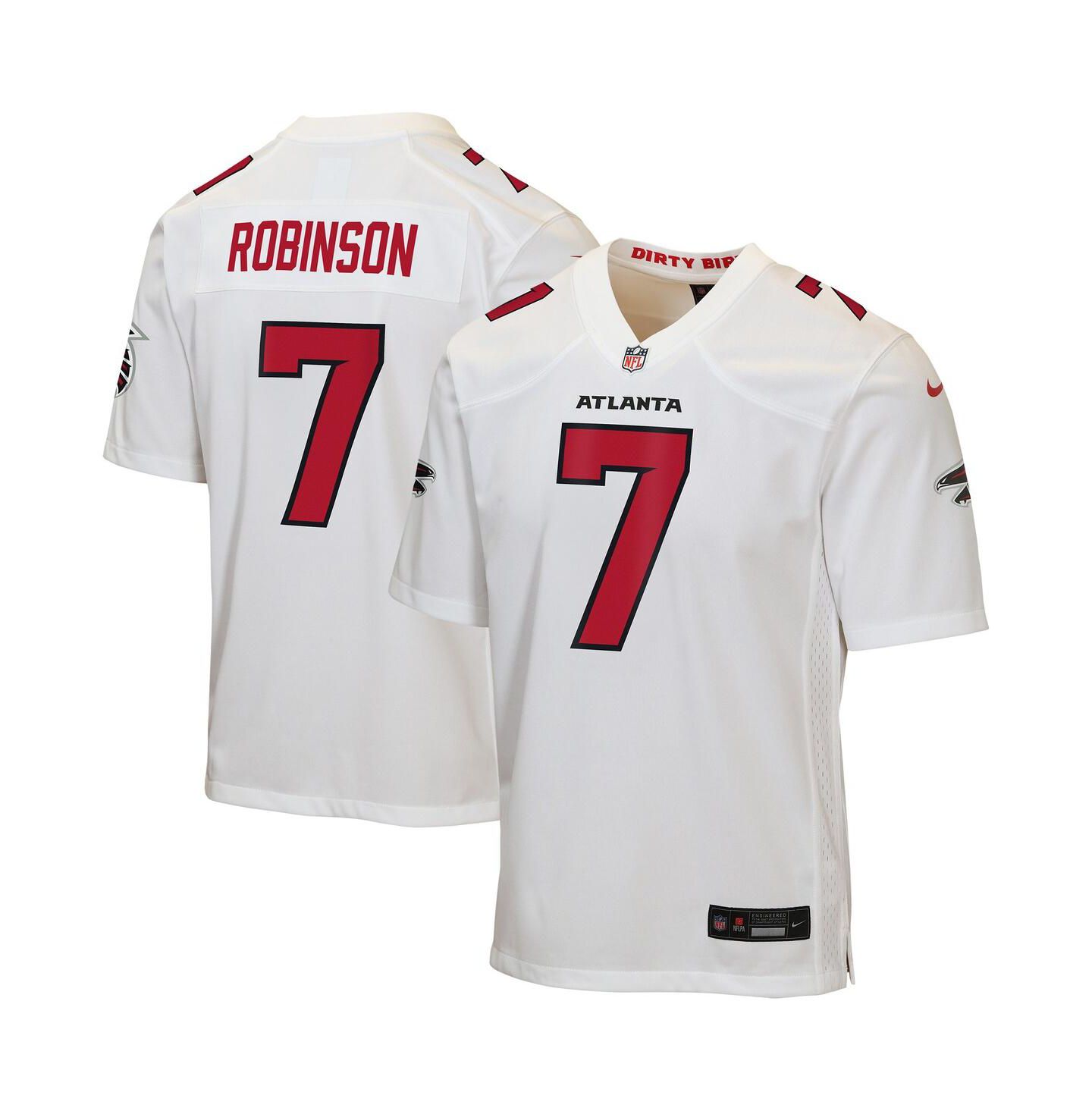 Детская игровая джерси Nike Bijan Robinson Atlanta Falcons, White — фото 1