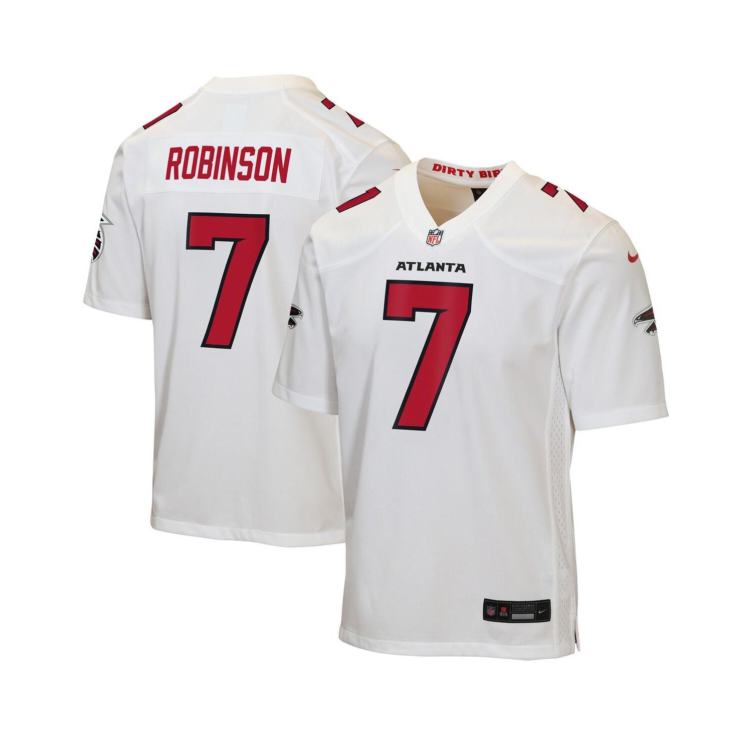 Big Boys and Girls Bijan Robinson White Atlanta Falcons Game Jersey