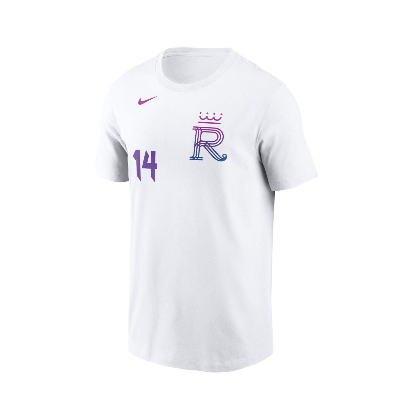 Мужская футболка Nike Jac Caglianone White Kansas City Royals 2026 City Connect Name & Number — фото 2