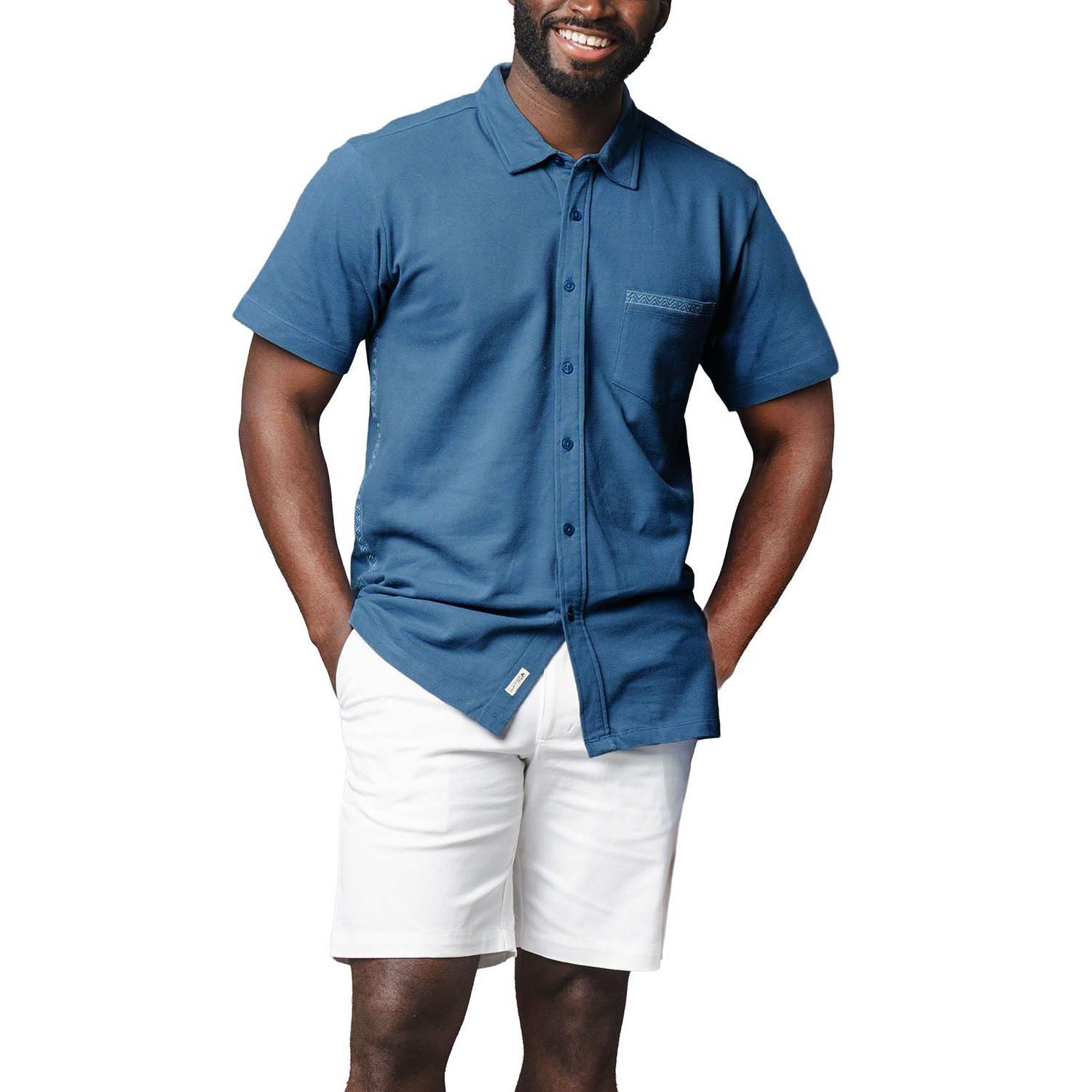 Men's Hope and Henry Organic Pique Short Sleeve Shirt