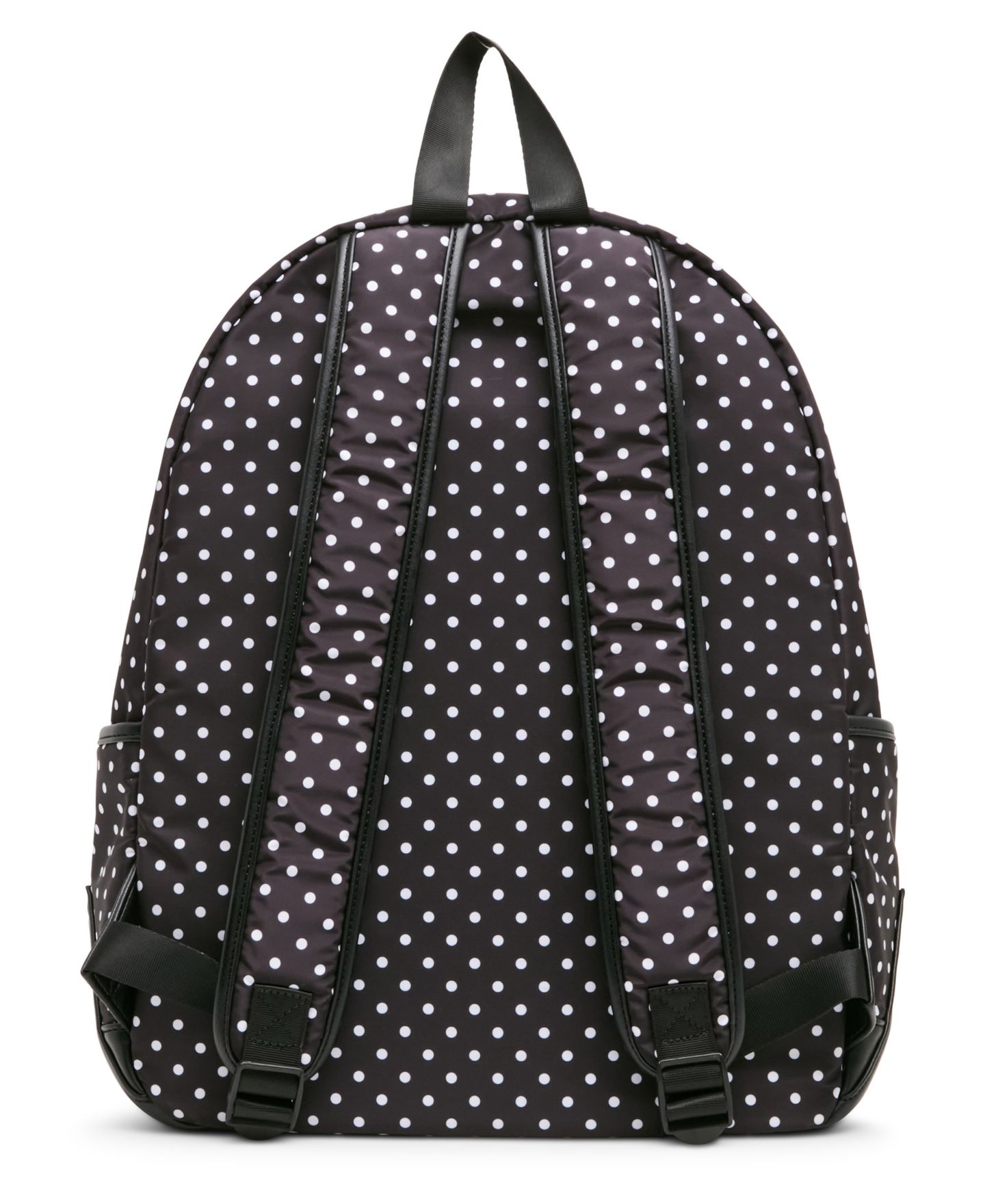 Сумки Madden Girl Lynx Nylon Dome Medium Backpack and Lunchbox Set, цвет: Чёрный в горошек — фото 2