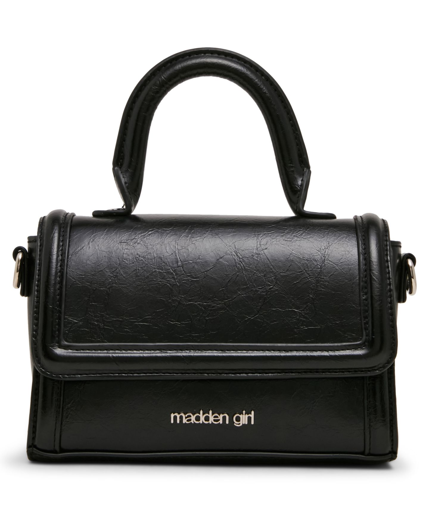 Женская сумка Madden Girl Davina Mini Top Handle Satchel Handbag, цвет: Чёрный — фото 1