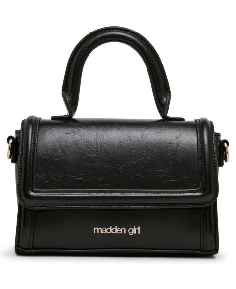 Женская сумка Madden Girl Davina Mini Top Handle Satchel Handbag, цвет: Чёрный