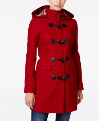 tommy hilfiger women's hooded toggle coat