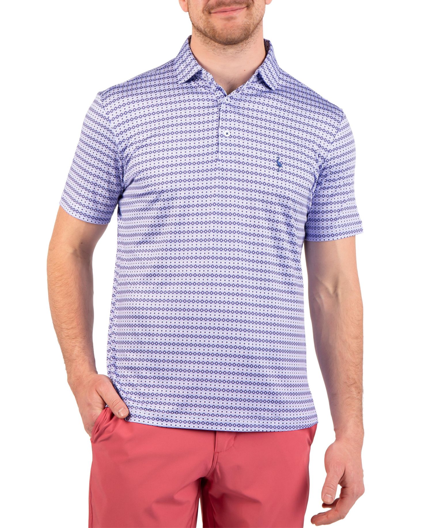 Men's Geo Stars Printed Performance Polo