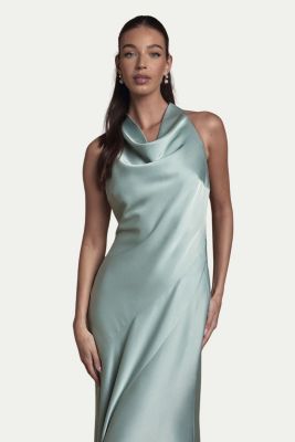 macy's bridesmaid dresses Six Stories Women's Asymmetric Bardot Satin Dress you can wear a normal bra and the working buttons are great for our breast feeding bridesmaids Sage Bridesmaid Dresses - Macy's