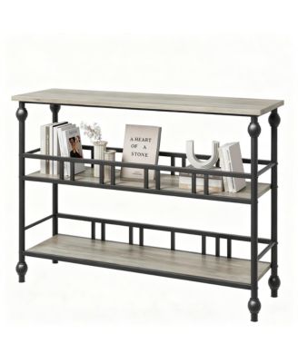  Console Table 3-Tier Entryway Narrow Sofa Side Shelves