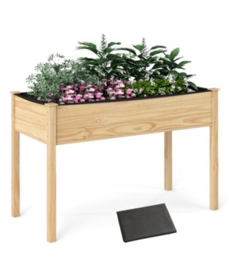 47-Inch Raised Vegetable Garden Bed with Drainage Holes