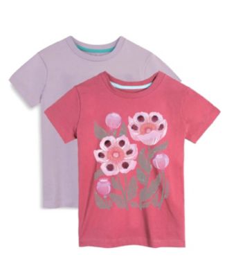 Big Girls Organic Cotton Short Sleeve Graphic T-Shirt 2-pack