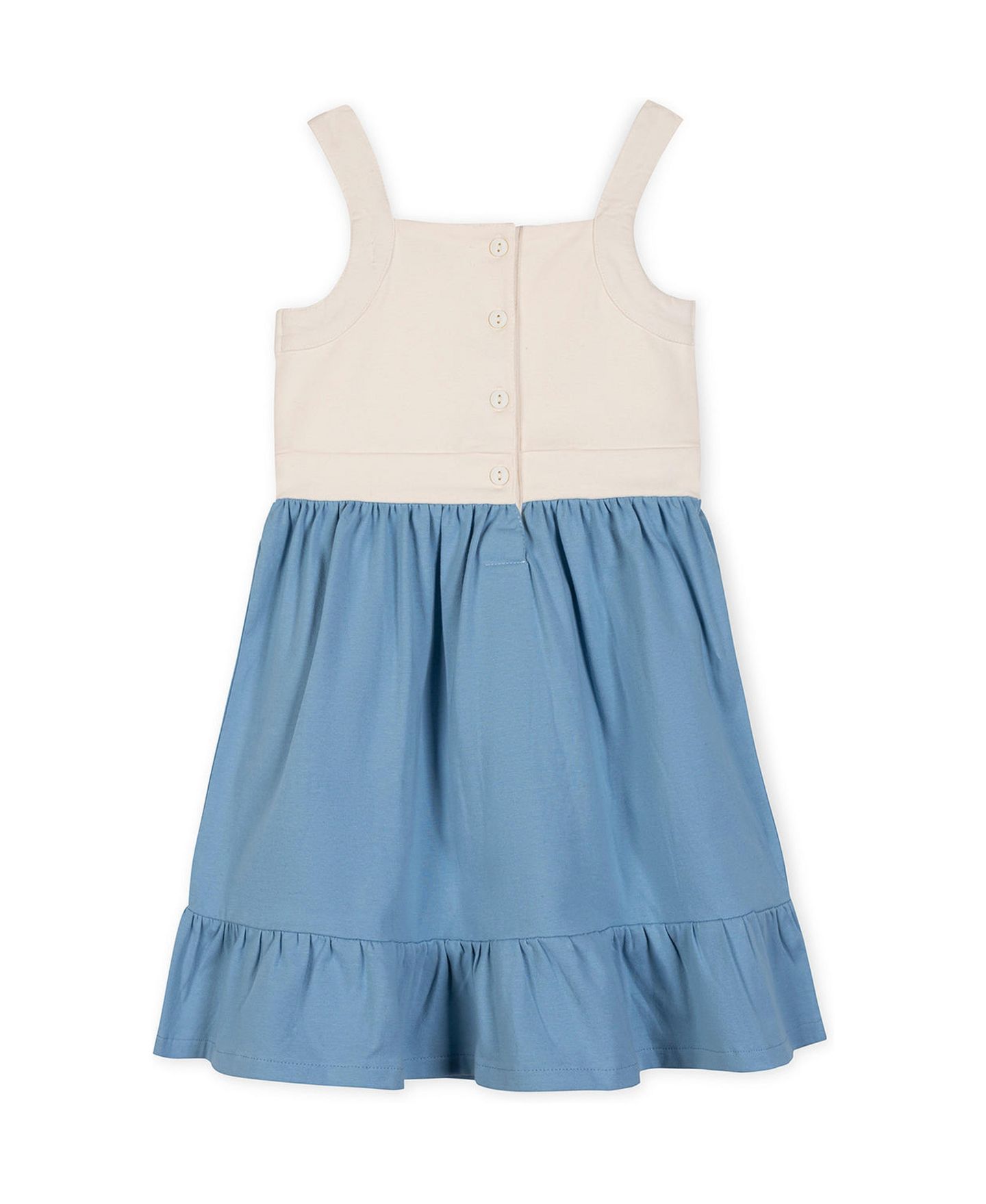 Платье Hope & Henry Organic Knit Tank Sundress with Flounce для девочек, цвет: Натуральный — фото 3