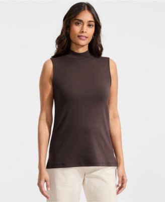 Women's Sleeveless Polished Essentials Mock Neck Top