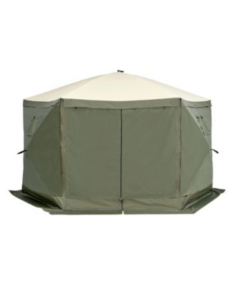 12x12 FT Pop Up Gazebo Tent 6-Sided with Mosquito Netting