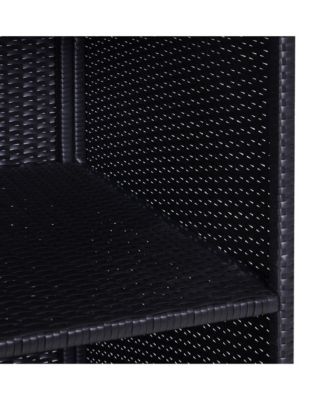 PE Rat Pool Towel Rack with 2 Storage Shelves Basket