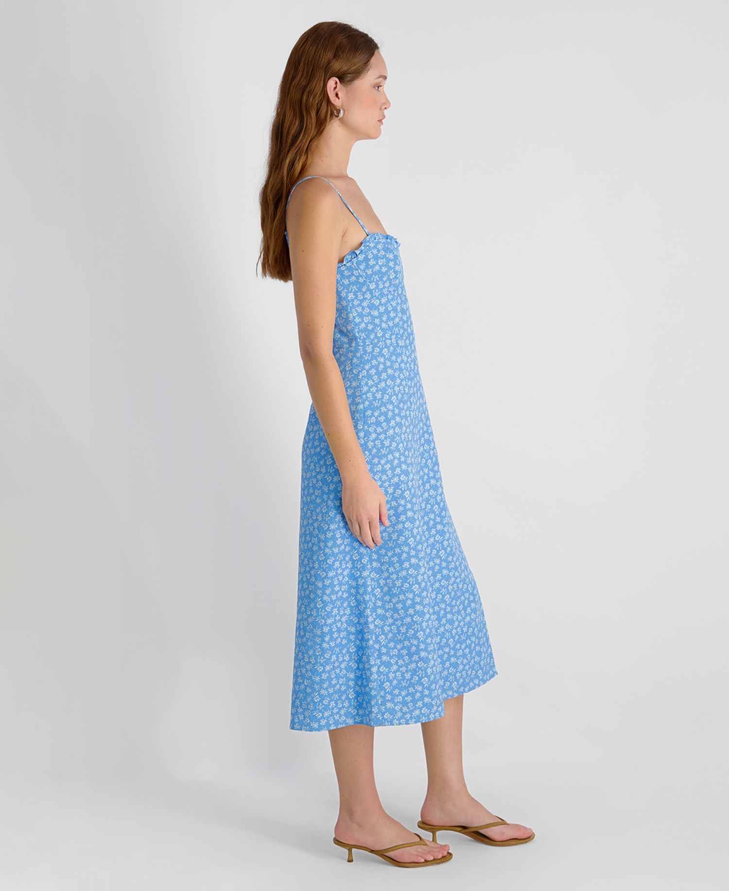 Women's Sleeveless Side Slit Midi Dress