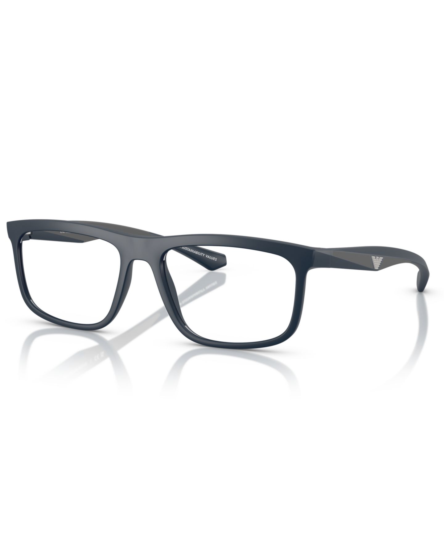 Мужские очки Emporio Armani Square Eyeglasses, EA3246, цвет: Матовый синий — фото 1