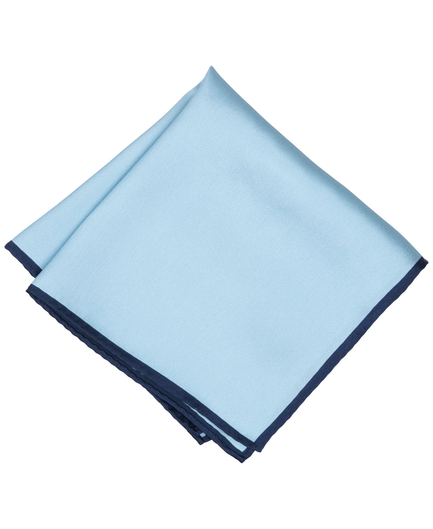 Men's Silk Solid Rolled Border Pocket Square
