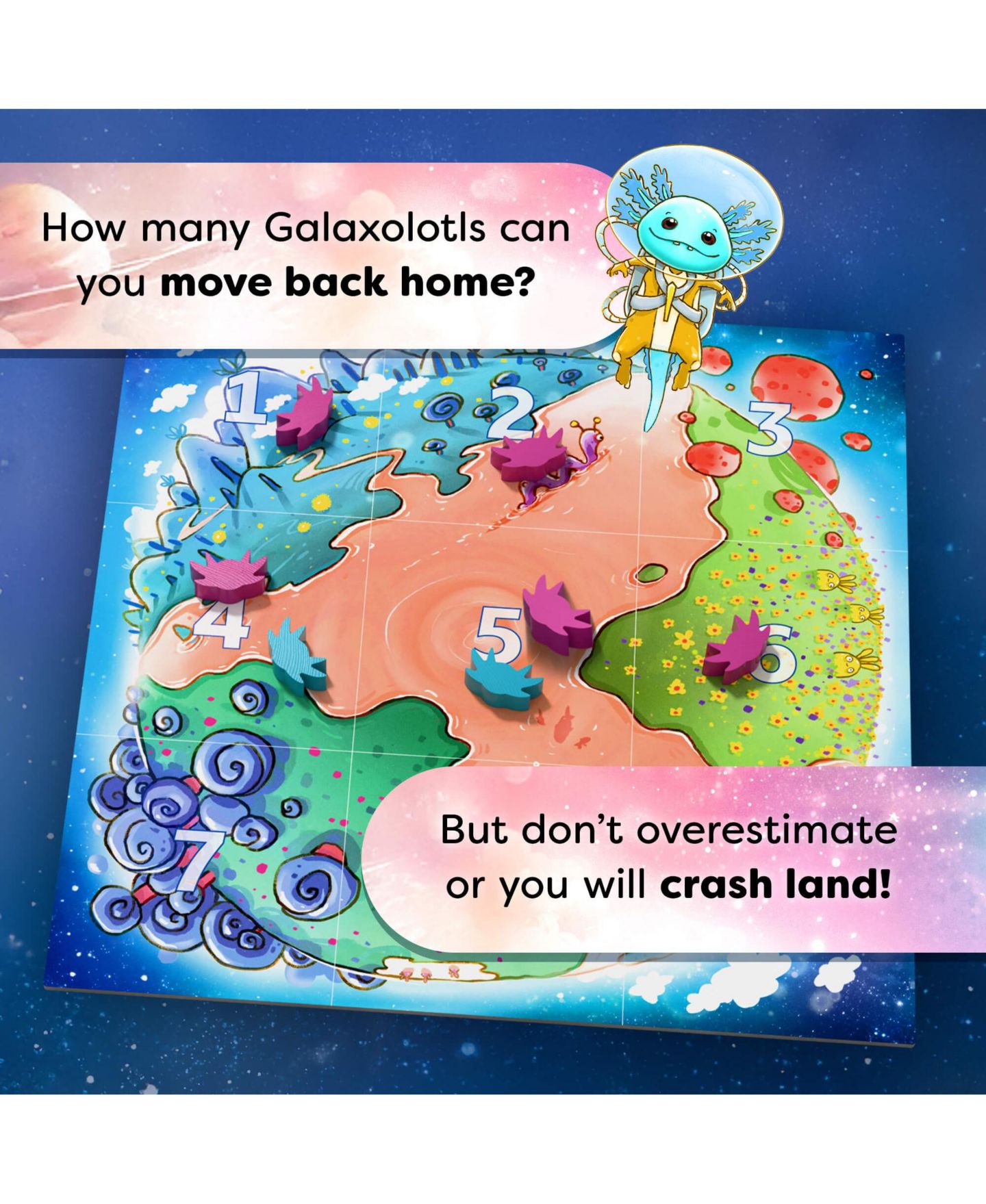 Детская настольная игра Haba Galaxolotl Math-Based Strategy Space-Themed Board Game, Ages 8+ — фото 4