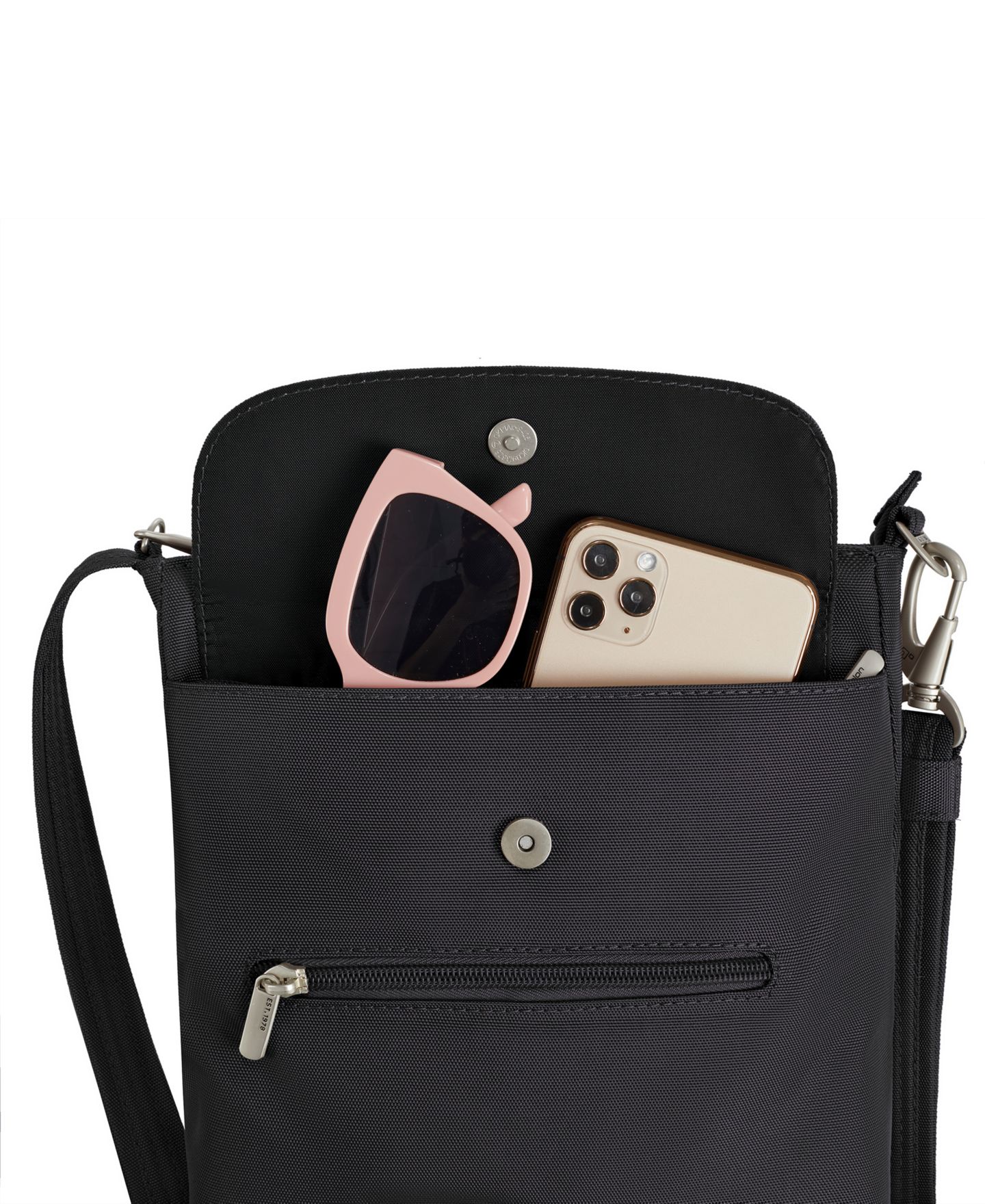 Сумка Travelon Anti-Theft Classic Mini Shoulder, цвет: Чёрный — фото 14