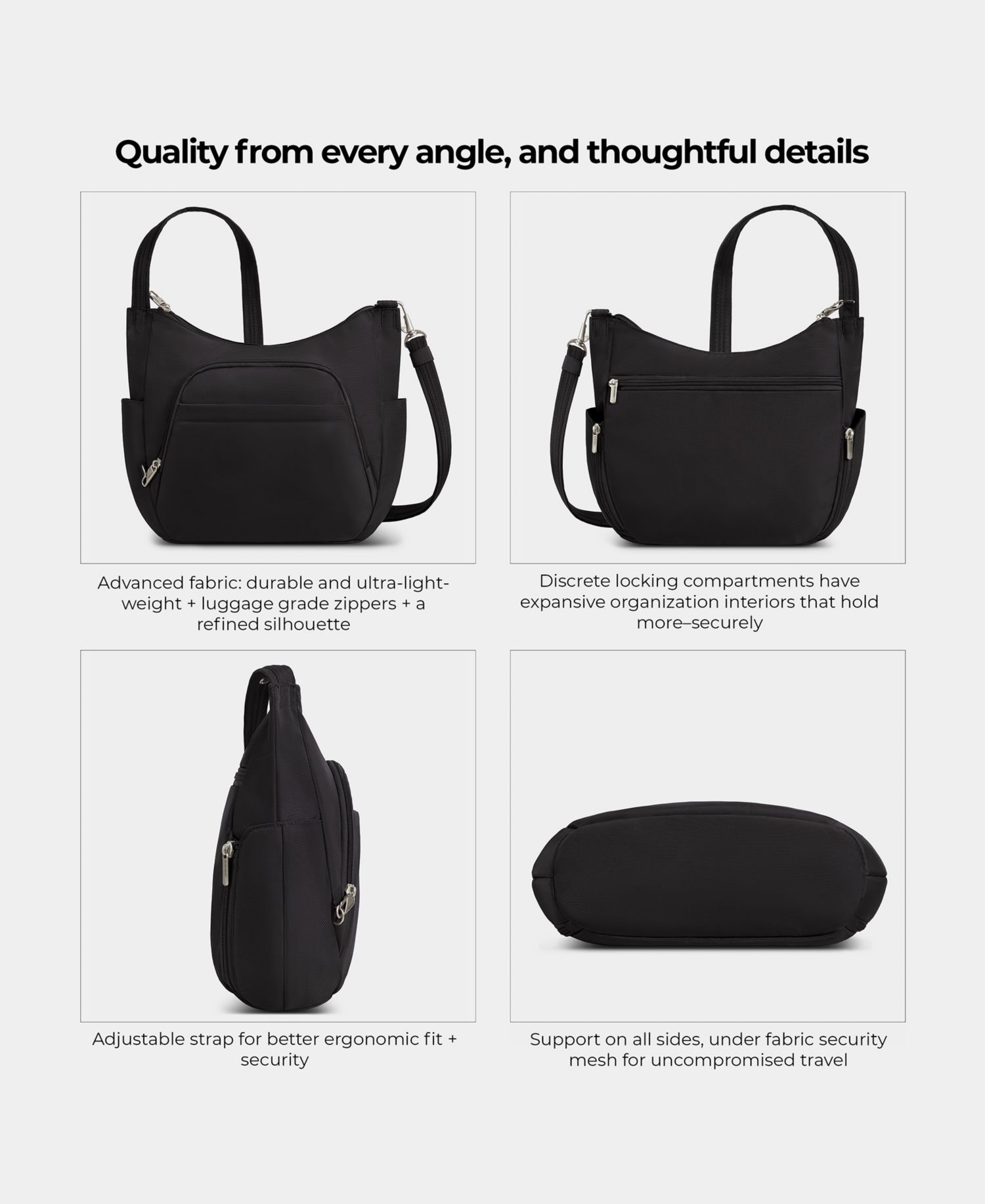 Anti-Theft Classic Crossbody Bucket Bag