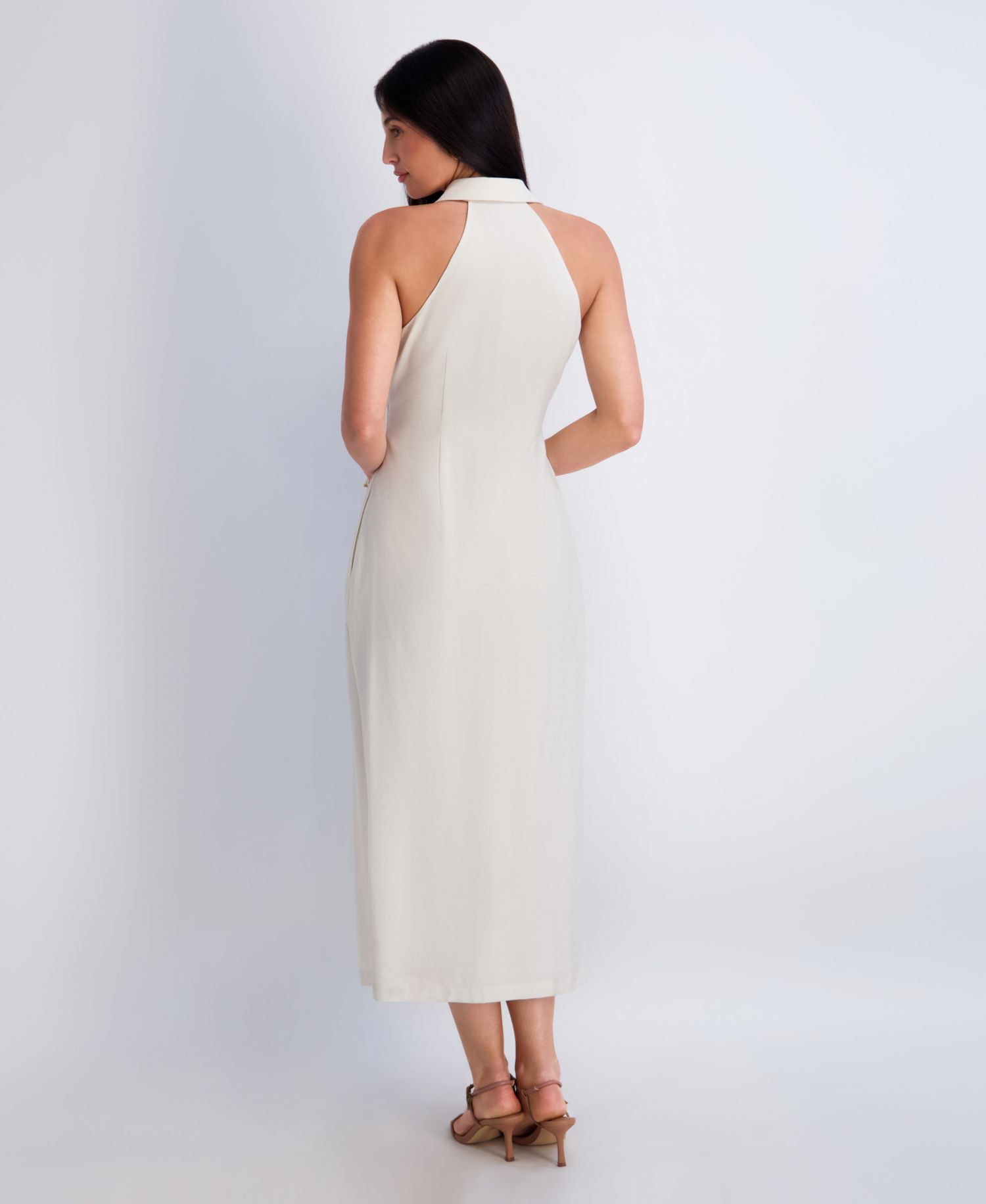 Women's Collared Sleeveless Woven Dress