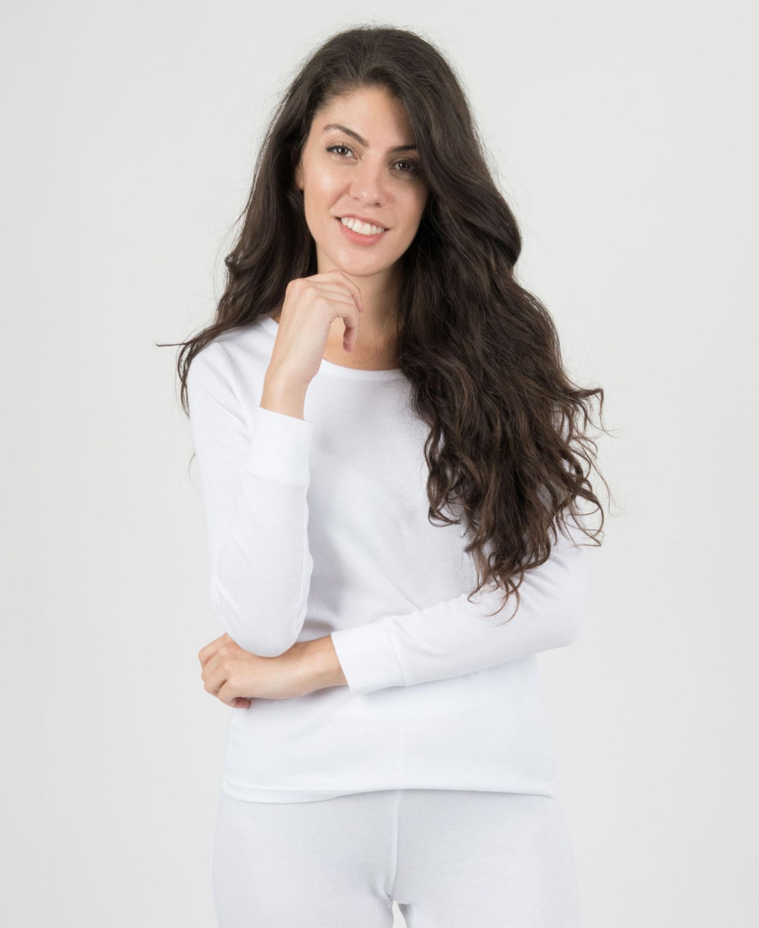Womens Matching Family Two Piece Cotton Long Sleeve Shirt and Pants Solid Color Pajamas