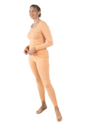 Womens Matching Family Two Piece Cotton Long Sleeve Shirt and Pants Solid Color Pajamas