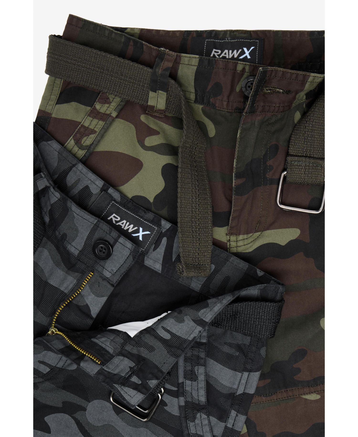 Boy's 2 Pack Combo Belted Twill Cargo Shorts