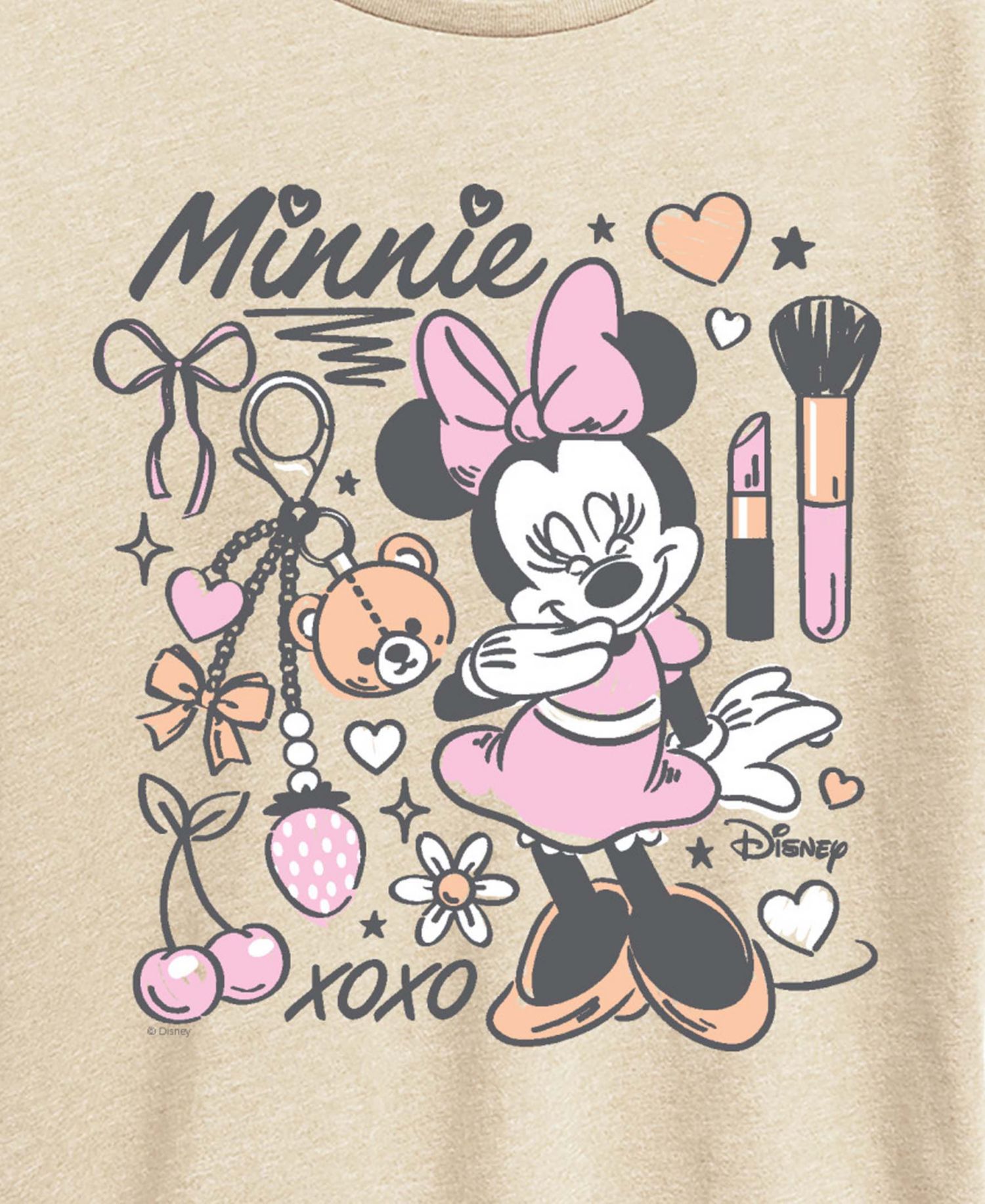 Plus Size Disney Minnie Girly Grid Short-Sleeve Graphic T-Shirt