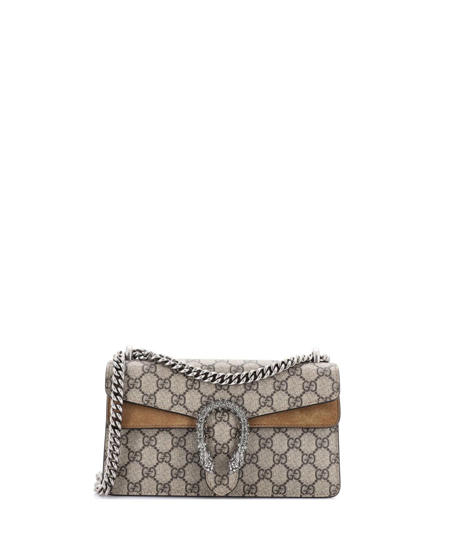 Small Dionysus Bag GG Coated Canvas with Crystal Embellished Metal