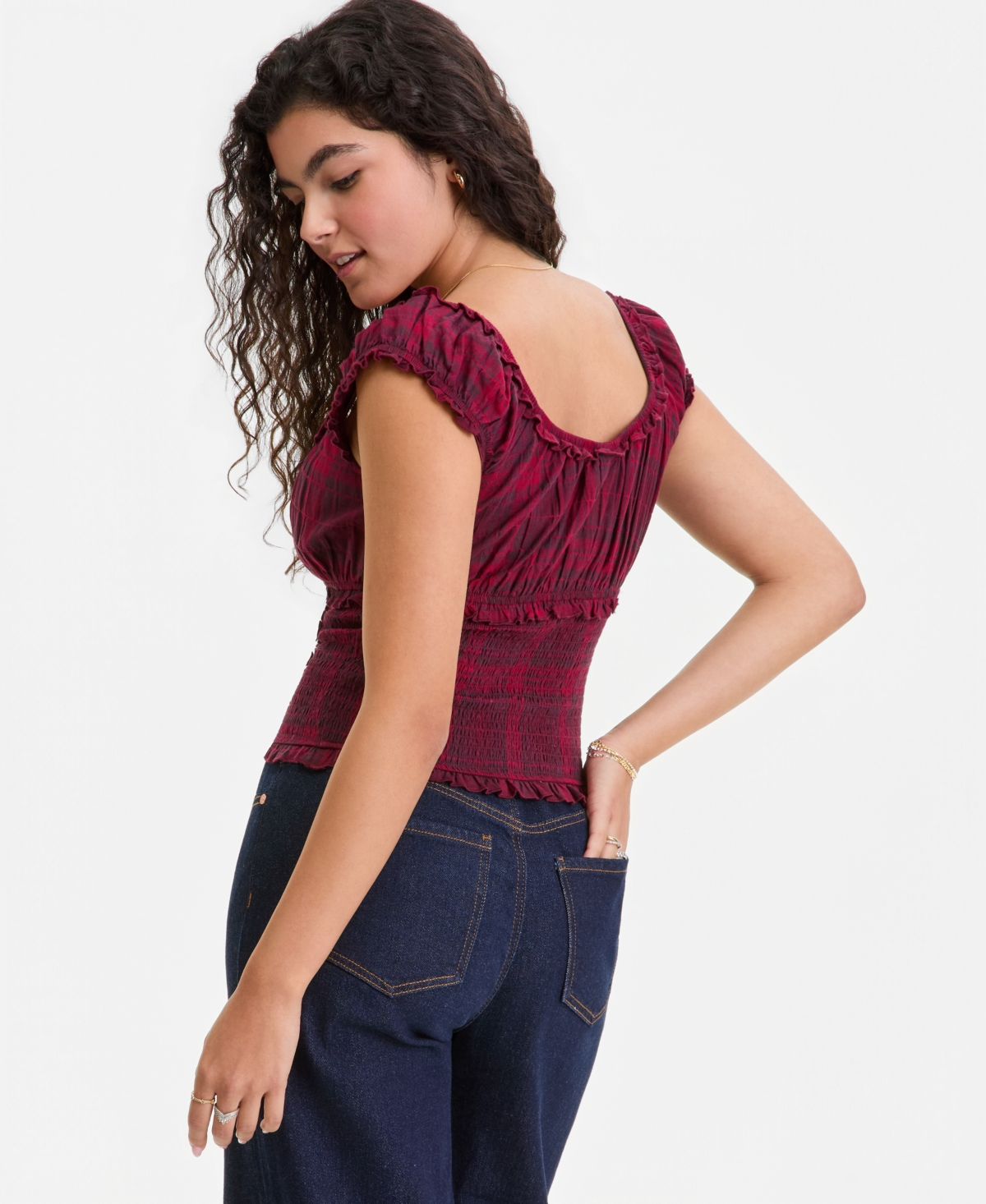 Self Esteem Juniors' Tie-Front Cropped Top