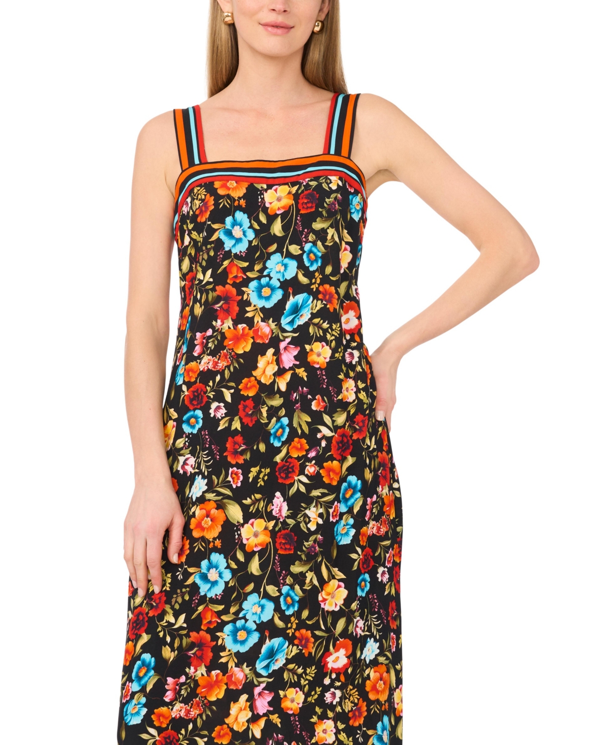 Vince Camuto Women's Square Neck Printed Dress