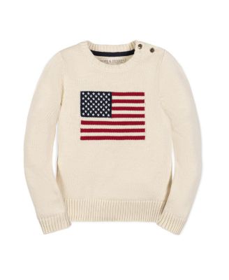 Girls Hope and Henry Organic Crew Neck Flag Sweater