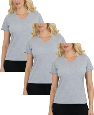 Galaxy Divatee Women’s Relaxed Fit V-Neck Short Sleeve T-Shirt-3 Pack