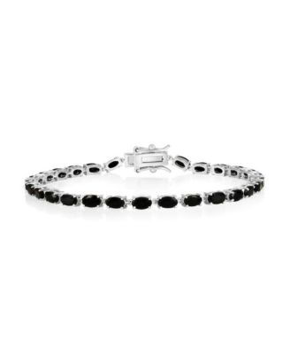 Onyx Tennis Bracelet in Sterling Silver