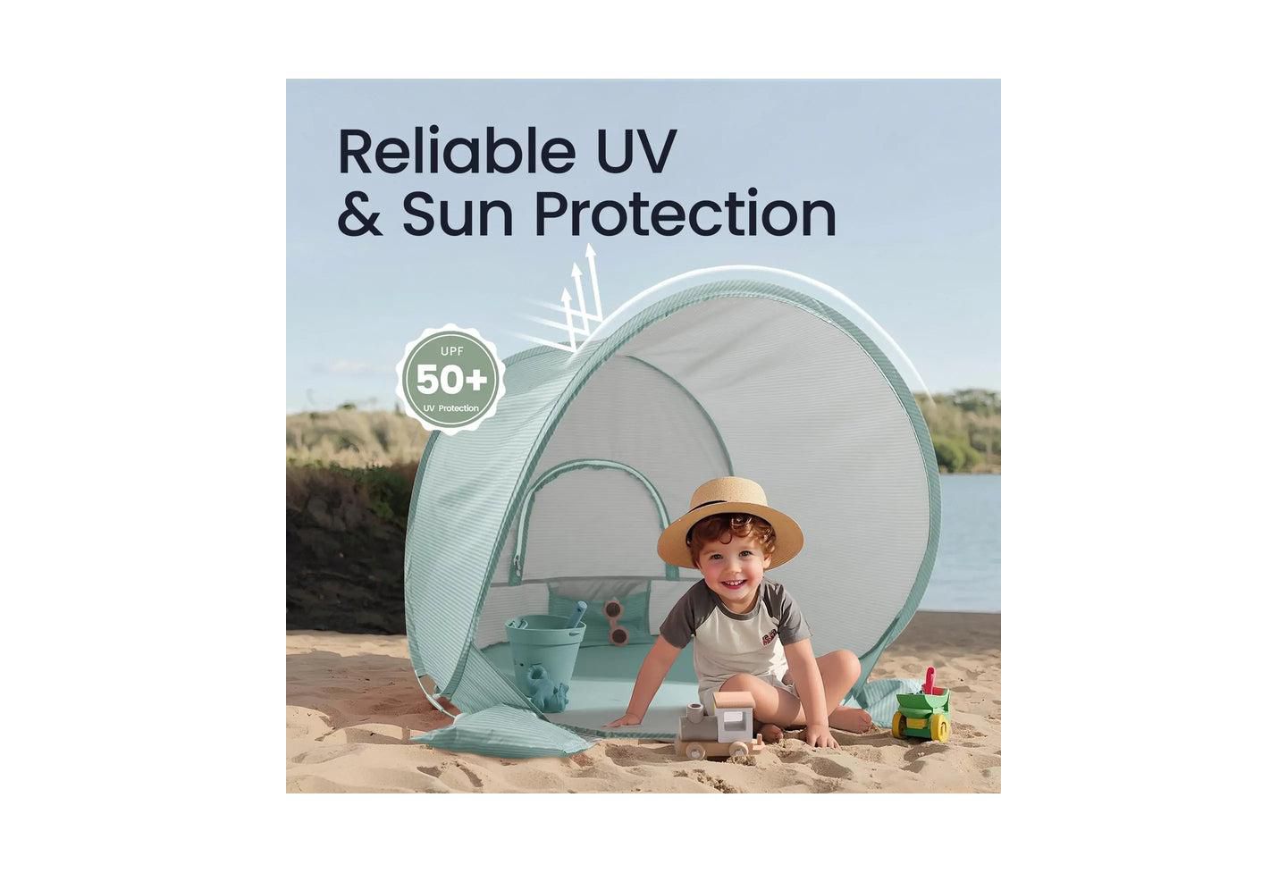 Детские игрушки Tiny Land One-Stop Beach Tent Set - Play Tent for Outdoor Fun, цвет: Зелёный — фото 2